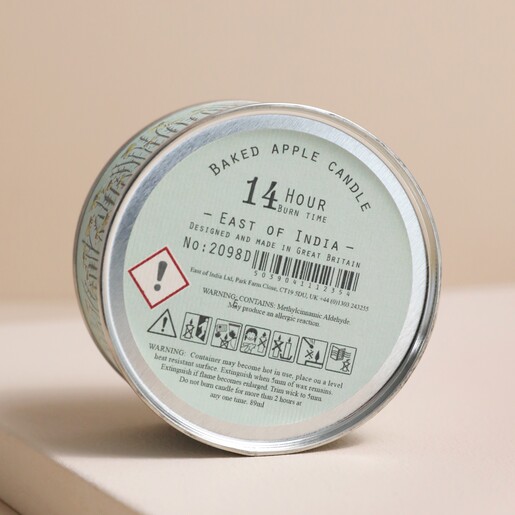 Back of Packaging on East of India If Friends Were Flowers Scented Tin Candle