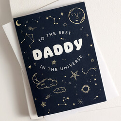 Best Daddy in the Universe Greetings Card
