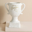 'Such a Gemini' Star Sign Ceramic Speckled Trophy on Neutral Block