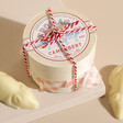 Cheese Wheel Box of White Chocolate Mice Sealed With Mice on Neutral Background