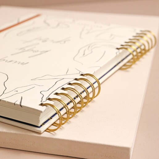 Close Up of spine on Designworks Ink Guided Wellness Journal