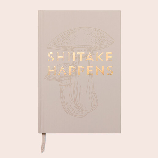 Front cover of the Designworks Ink Shiitake Happens Lined Notebook