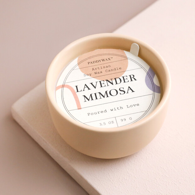 Paddywax Lavender Mimosa Scented Candle