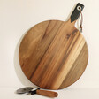 Back of Personalised Serving Board & Pizza Cutter Set
