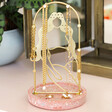 Feminine Figure Jewellery Stand with Terrazzo Base on Dressing Table