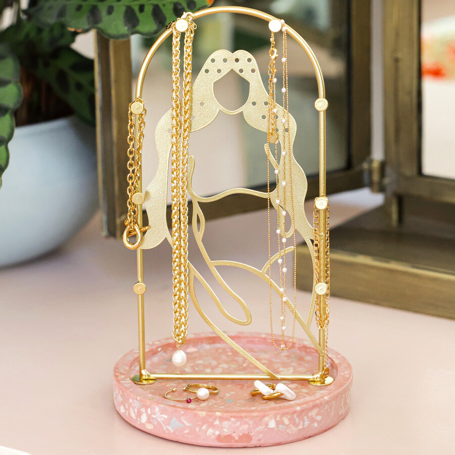 Figure Jewellery Stand with Terrazzo Base Lisa Angel