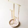 Celestial Jewellery Stand with Jewellery Draped Over on Neutral Background