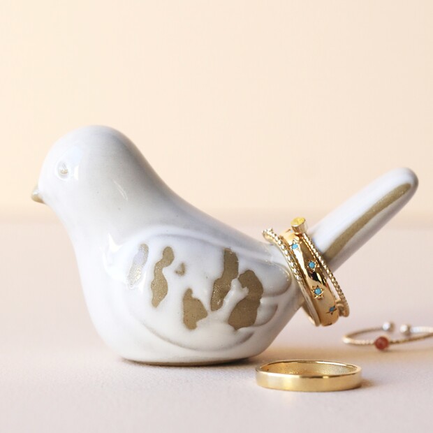Ceramic Bird Ring Holder Ceramic Bird Ring Holder