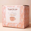 Front of Box For Dusky Pink Floral Ceramic Teapot and Mug Set