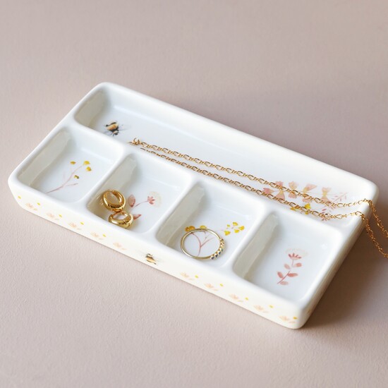 Terracotta Floral Trinket Tray