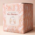 Front of Box For Dusky Pink Floral Ceramic Wax Burner