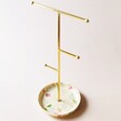 Floral Figures Jewellery Stand on Neutral Coloured Background