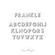 Frankle Font Example for Personalised Name Leather Bookmark
