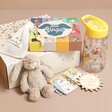 Build Your Own Gift Hamper for Kids with all toys and jewellery outside on pink surface
