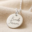 Personalised Mixed Metal Single Disc Charm Necklace