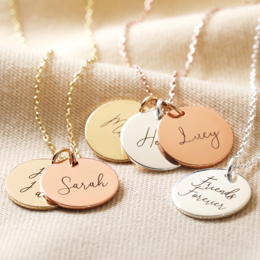 Personalized name hot sale charm necklace