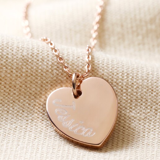 Personalised Sterling Silver Heart Pendant Necklace | Lisa Angel