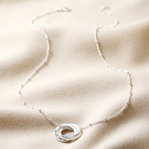 Sterling Silver Geo Double Circle Necklace - Sophie Oliver Jewellery