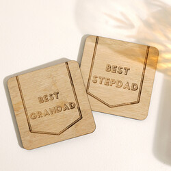 Personalised Banner Wooden Coaster