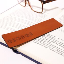 Personalised Name Leather Bookmark