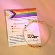 Bisexual Flag Personalised Pride Take What You Need Crystal Bracelet with jewellery card