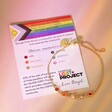 Lesbian Flag Personalised Pride Take What You Need Crystal Bracelet with jewellery card