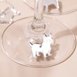 Silver Westie Charm from Set of 6 Dog Wine Glass Charms