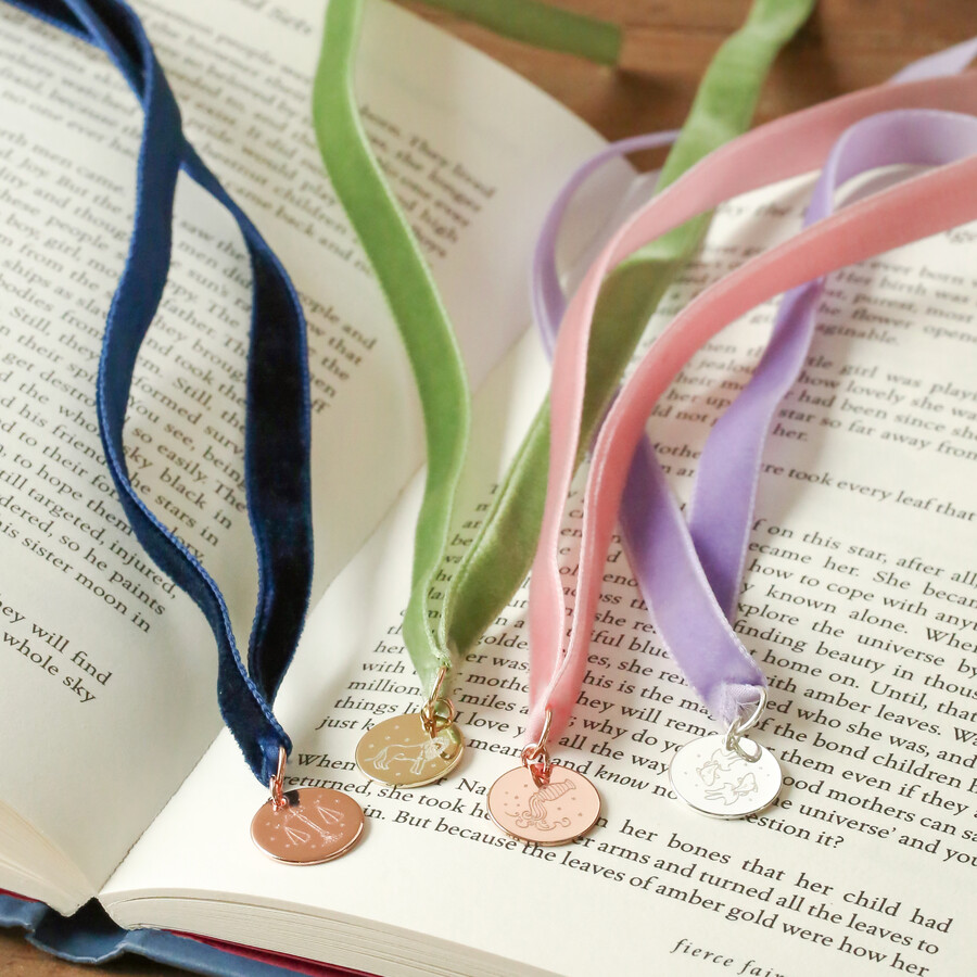 Zodiac Charm Ribbon Bookmark | Lisa Angel