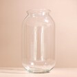 Large Rounded Glass Vase on pink surface