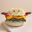 Jellycat Amuseable Burger Soft Toy on Neutral Background