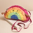 Jellycat Amuseable Rainbow Bag on Neutral Background