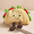 Jellycat Amuseable Taco Soft Toy on Neutral Background