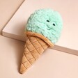 Jellycat Irresistible Ice Cream Mint Soft Toy on neutral coloured background