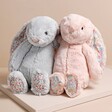 Jellycat Medium Blossom Silver Bunny Soft Toy With Blush Pink Bunny
