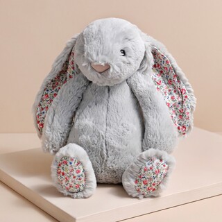 Jellycat Medium Blossom Silver Bunny Soft Toy