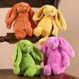 Jellycat Small Bashful Bunny Soft Toys in Yellow, Pink, Orange and Green