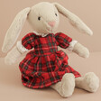Jellycat Tartan Lottie Bunny Soft Toy on Neutral Background