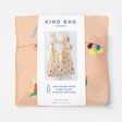 Colourful Kind Bag Yoga Print Reusable Shopping Bag with white background