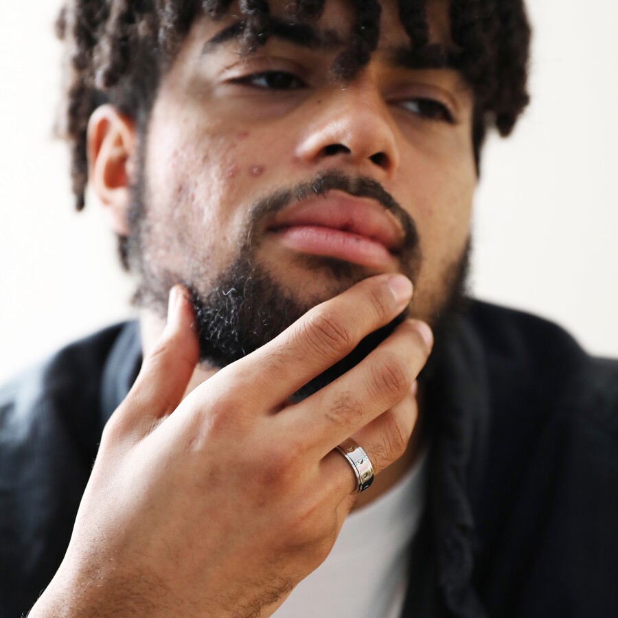 Men's Stainless Steel Moon Phase Spinning Ring Lisa Angel