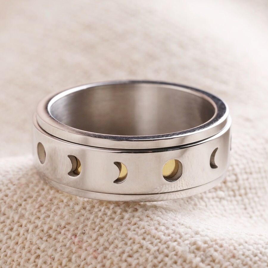Titanium Ceramic Diamond Cut Men Fidget Ring Spinner Ring for Men Wedding  Bands | eBay