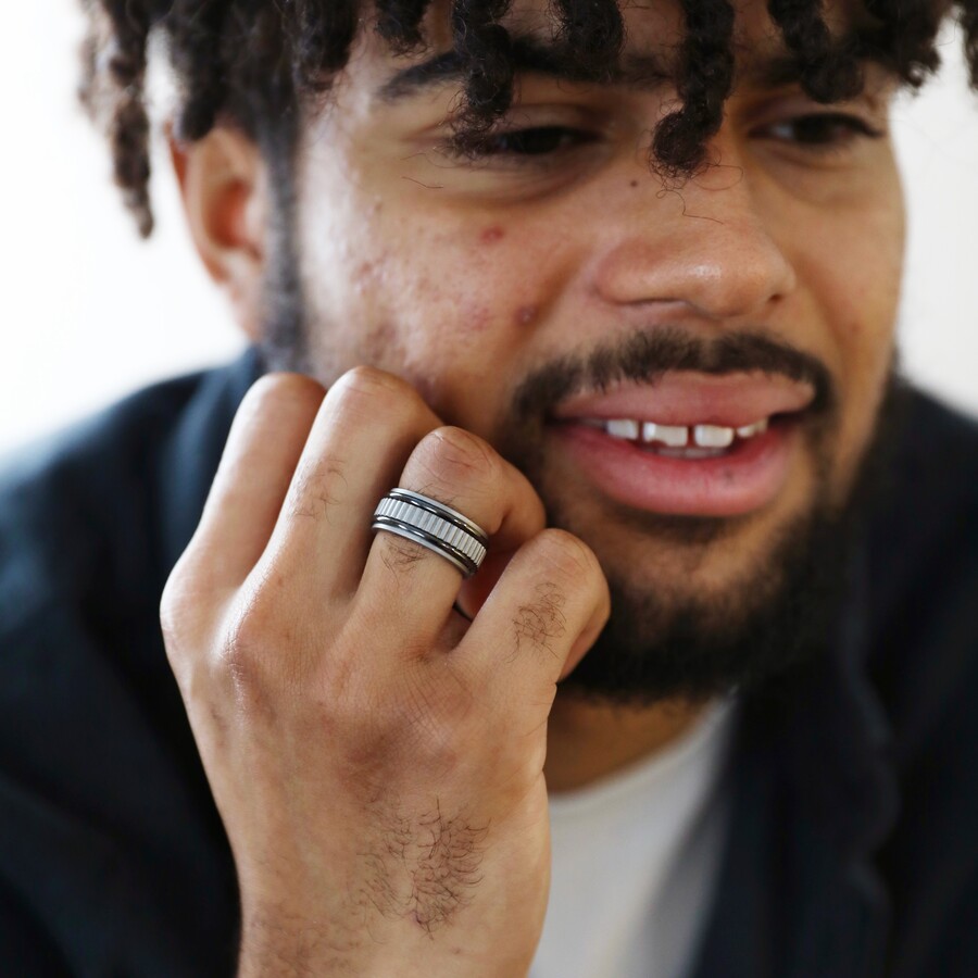 Men's Stainless Steel Spinning Band Ring Lisa Angel