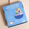 Back of Personalised Shapes Wooden Balance Game packaging