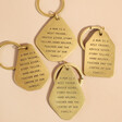 Assorted Available Shapes of A Mum is...' Antiqued Brass Keyring