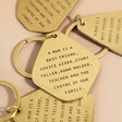 A Mum is...' Antiqued Brass Keyring in Varying Shapes