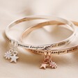 'Daughter' Meaningful Word Bangle in Silver With Rose Gold Version