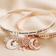 Personalised 'Favourite Person' Meaningful Word Bangle in Silver and Rose Gold
