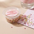 Tub of Hundreds and Thousands from the Birthday Cake Martini Cocktail Kit