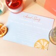 Recipe Card from the Personalised Aperol Spritz Cocktail Kit