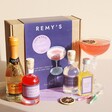 Personalised Pornstar Martini Cocktail Kit with Contents in Front of Box