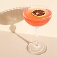 Cocktail Glass of Pornstar Martini made using the Personalised Pornstar Martini Cocktail Kit